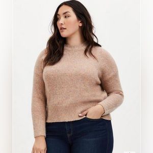 Torrid Pullover Drop Shoulder Knit Pink Metallic Sweater 6X